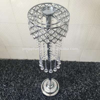 Tall Round Crystal Candle Stand Wedding Centerpieces