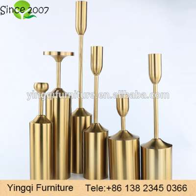 Nordic Style Golden Metal Candle Holders