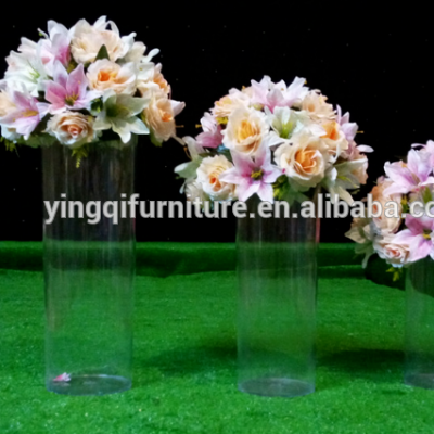 Cheap Cylinder Acrylic Pillars for Wedding Aisle